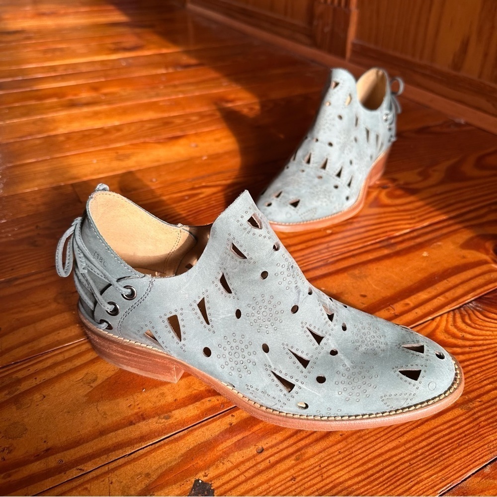 Anthropologie Gray Ankle Boots